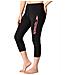 Pantaloni da bagno 3/4 da donna, nero /rosso fenice, taglia 36 - Foto miniatura 6