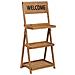 Scaffale Espositivo In Legno Con 3 Ripiani Marroni 48x32x100h Cm - Foto miniatura 1