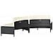 Panche Vasca Idromassaggio con Cuscini 2pz in Polyrattan Nero - Foto miniatura 6