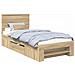 Struttura del letto Rovere Sonoma 100 x 200 m Legno multistrato - Foto miniatura 1