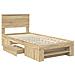 Struttura del letto Rovere Sonoma 100 x 200 m Legno multistrato - Foto miniatura 5