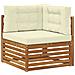 Set divani 11 pcs Naturale e Crema Legno di Acacia Massello - Foto miniatura 6