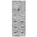 Set di armadi 2 pcs Grigio Cemento 66 x 34,5 x 87 cm - Foto miniatura 4