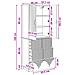 Set di armadi 2 pcs Grigio Cemento 66 x 34,5 x 87 cm - Foto miniatura 8