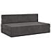 Divano Letto Pieghevole Grigio Scuro 152 x 86,5 x 60 cm Tessuto - Foto miniatura 1