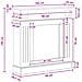Cornice per camino Nero 102 x 26 x 100 cm Legno ingegnerizzato - Foto miniatura 9
