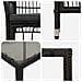 Set da pranzo per esterni 9 pz Nero polyrattan - Foto miniatura 5
