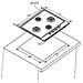 Piano Cottura CHW6D4WX a Gas 4 Fuochi Gas Colore Inox - Foto miniatura 2