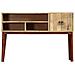 Tavolo Consolle 115x30x76 Cm In Legno Massello Di Mango Grezzo - Foto miniatura 3