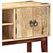 Tavolo Consolle 115x30x76 Cm In Legno Massello Di Mango Grezzo - Foto miniatura 7