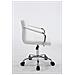 Sedia da Ufficio Lucy V2 in Similpelle Girevole - Sedia Lavoro Studio con Braccioli e 5 Ruote - Poltroncina Ufficio Bianco - Foto miniatura 3