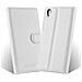 Custodia Compatibile Con Sony Xperia Z1 In Bianco Fumo - Coperchio Protettiva Con Chiusura Magnetica, Funzione Stand E Tasca Per Le Carte - Foto miniatura 2