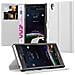 Custodia Compatibile Con Sony Xperia Z1 In Bianco Fumo - Coperchio Protettiva Con Chiusura Magnetica, Funzione Stand E Tasca Per Le Carte - Foto miniatura 1
