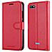 Custodia Compatibile Con Xiaomi Redmi 6a In Rosso Carminio - Coperchio Protettiva Con Chiusura Magnetica, Funzione Stand E Tasca Per Le Carte - Foto miniatura 3