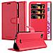 Custodia Compatibile Con Xiaomi Redmi 6a In Rosso Carminio - Coperchio Protettiva Con Chiusura Magnetica, Funzione Stand E Tasca Per Le Carte - Foto miniatura 4
