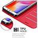 Custodia Compatibile Con Xiaomi Redmi 6a In Rosso Carminio - Coperchio Protettiva Con Chiusura Magnetica, Funzione Stand E Tasca Per Le Carte - Foto miniatura 7
