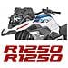 2pz Adesivi R1250 Compatibili Con R1250 Gs R 1250 Hp Motorrad 2018 2019 Adventure Moto (rosso)  - Foto miniatura 1