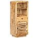 Credenza Alta 45x32x110 Cm In Legno Massello Di Mango Grezzo - Foto miniatura 1