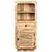 Credenza Alta 45x32x110 Cm In Legno Massello Di Mango Grezzo - Foto miniatura 4