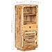 Credenza Alta 45x32x110 Cm In Legno Massello Di Mango Grezzo - Foto miniatura 6
