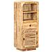 Credenza Alta 45x32x110 Cm In Legno Massello Di Mango Grezzo - Foto miniatura 7