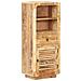Credenza Alta 45x32x110 Cm In Legno Massello Di Mango Grezzo - Foto miniatura 8