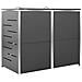 Copri Bidoni Pattumiera Doppia 138x77,5x112,5 cm Acciaio Inox - Foto miniatura 2