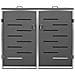 Copri Bidoni Pattumiera Doppia 138x77,5x112,5 cm Acciaio Inox - Foto miniatura 5