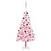 Set Albero Natale Artificiale con LED e Palline Rosa 120 cm PVC - Foto miniatura 1