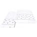 Set Asciugamano Copiola Salvietta Bagno In Spugna 100% Cotone Mod Pois Bianco - Foto miniatura 10