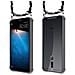 Catena Di Telefoni Cellulari Compatibile Con Huawei Mate 10 Lite In Nero Argento - Coperchio Protettivo In Silicone Con Anelli D'argento, Cinturino In Corda E Custodia Staccabile - Foto miniatura 8