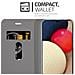 Custodia Compatibile Con Samsung Galaxy A02s In Blu Scuro Nero - Coperchio Protettiva Con Chiusura Magnetica, Funzione Stand E Tasca Per Le Carte - Foto miniatura 4