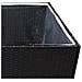 Fioriera da Giardino Nero 157x80x80 cm in Polyrattan - Foto miniatura 5