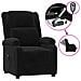 Poltrona Elettrica Reclinabile Nera In Velluto - Foto miniatura 1