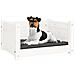 Cuccia Per Cani Bianca 55,5x45,5x28cm In Legno Massello Di Pino - Foto miniatura 7