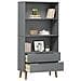 Libreria Grigia 85x35x170,5 Cm Legno Massello Di Pino - Foto miniatura 3