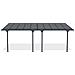 Pergola Addossata /posto Auto Coperto 18m² Kleo 600l300 Alluminio Grigio - Foto miniatura 2