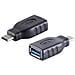 Bs13-30008 Adattatore Per Inversione Del Genere Dei Cavi Usb C Usb A Nero - Foto miniatura 1