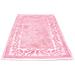 Tappeto Casa Bagno Cucina Cotone In Tinta Unita Disegno Annette Colore Rosa 120x180 Rosa - Foto miniatura 1