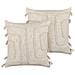 Cuscino Decorativo Pleione Cotone 45 X 45 Cm Astratto Beige Chiaro - Foto miniatura 3