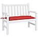 Cuscino Per Panca Rosso 100x50x7 Cm In Tessuto Oxford - Foto miniatura 1