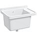Lavabo A Parete Bianco 50x35x24 Cm In Resina - Foto miniatura 2