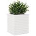 Fioriera da Giardino Bianca 40x40x46 cm Legno Massello di Pino - Foto miniatura 4