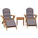 Set Salotto da Giardino Adirondack 3pz Legno Massello di Acacia - Foto miniatura 2