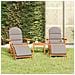 Set Salotto da Giardino Adirondack 3pz Legno Massello di Acacia - Foto miniatura 7