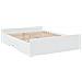 Giroletto Con Cassetti Bianco 140x200 Cm In Legno Multistrato - Foto miniatura 3