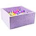 Ballenbak 90x90x40 Fluweel Zacht Paars - Foto miniatura 1
