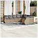 Set Divano da Giardino 9 pz con Cuscini Beige in Polyrattan - Foto miniatura 2