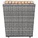 Set Bistrot Giardino 5 pz Polyrattan e Massello Acacia Grigio - Foto miniatura 8