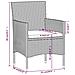 Set Bistrot Giardino 5 pz Polyrattan e Massello Acacia Grigio - Foto miniatura 9